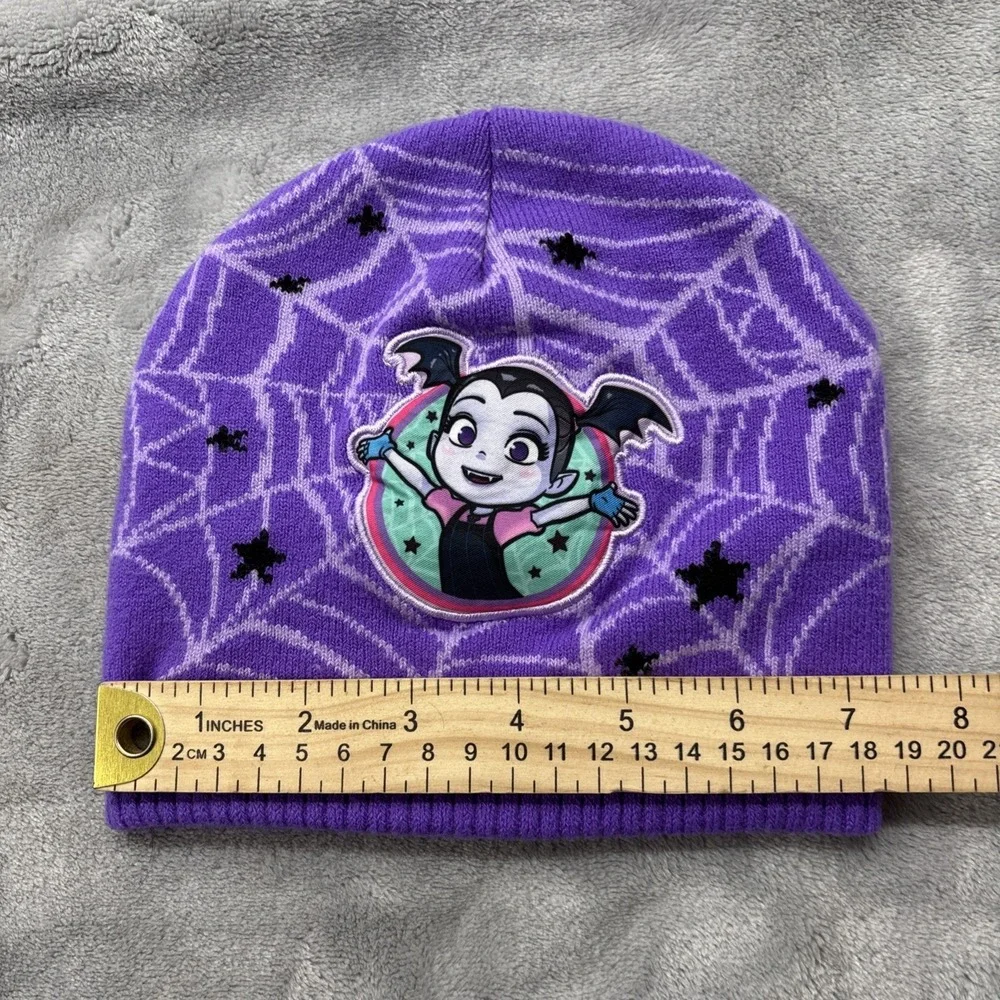 Vamperina Toddler Girls Purple Vampire Beanie Hat 2T-5T